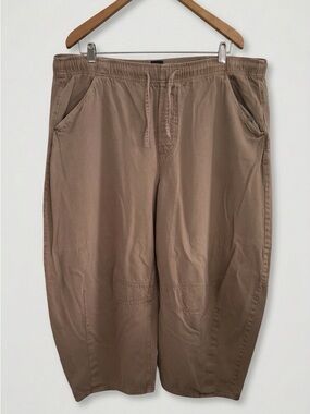 GAP Women’s Drawstring Barrel Joggers - Taupe Brown